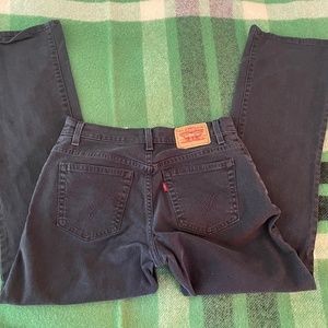 Levi's 550 Relaxed Boot Cut: Black Size 6 SHORT